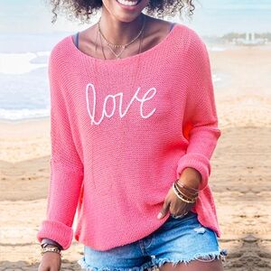 Wooden Ships Cream Knit Sweater (White) (picture is only to get the fit idea.)